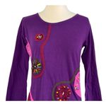 KATHMANDU IMPORTS Nepal 100% Cotton Embroidered Mini Dress Purple Suns S/M Size undefined Photo 3