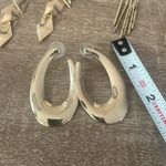 Gold Tone Costume Jewelry Statement Earrings, Pierced, Set of Three Photo 1