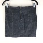 Free People  Mini Skirt Denim Stretch Camouflage Gray 10 Photo 1