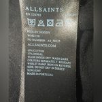 ALL SAINTS Ridley‎ Hoodie Long Sweatshirt Zip Front Black size 6 Photo 5