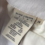 Alice + Olivia  White Women's Ankle Jeans High Waist Cropped Ankle Tie Denim 28 Photo 2