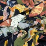 New Directions sz petite medium spring blooms hi low flutter sleeve midi dress Black Photo 5