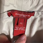 Sundance women’s beige wide leg baggy cargo pants 100% cotton size 12 EUC Tan Photo 3