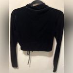 Open Edit  Velour Crop Top Tie Waist Long Sleeve Retro Cut‎ Out Size Medium Photo 5