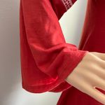 JW style Bell Sleeve Burnt Orange With White Embroidery Long Sleeved Blouse M Photo 3