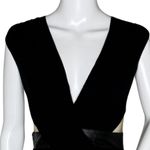 Bailey 44 Dress Womens Small Solid Black Mini Bodycon Mesh Paneling Neutral Sexy Photo 4