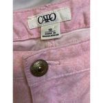 Cato  Womens 10 Pink Snake Print Ankle Pants Cotton Stretch Photo 2