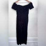 Rampage  Black Off-Shoulder velvet Maxi Dress beaded Vintage y2k goth witchy 7 Photo 2