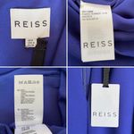 Reiss NWT  Andros Sheer Panel Shift Dress Sleeveless Ocean Blue Keyhole Slit 4 Photo 13