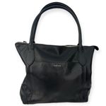 LODIS | Large | Siera Luxury Pebbled Leather Tote Bag Purse Travel Shoulder Black Photo 2