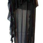 SheIn ICON Swim Skirt Women's Size S Black Sheer Mesh Ruffled Swim Suit Cover Photo 9