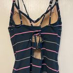 Kona Sol Women's  Swim Surf Navy Blue Stripe Swimsuit Size Small EUC #7458 Photo 3