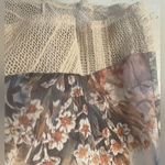 Ali Miles Open Cardigan Womens Small Floral Semi Sheer Knit Crochet Artsy Kimono Photo 10