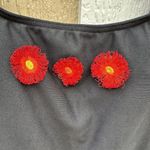 St. Tropez New 2 Pc Swim Suit Bikini Women’s Size 10 Vintage Y2K Black 3d Flowers Photo 3