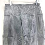 90s LA NAUVELLE RENAISSANCE Vintage Black Leather Skirt Photo 8