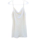 Princess Polly NWOT Womens Size 0 white Cheri cowl neck button back Mini dress Photo 2