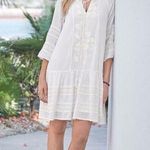 Sundance White Aleta Embroidered Mini Shift Dress Small Photo 0