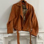 Free People  Suede moto jacket size medium goat leather Photo 4