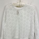 Madewell Embroidered Wide Sleeve Boxy Tee Shirt Relaxed White Cotton Small NWT Photo 6