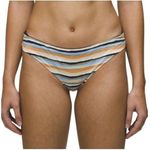 prAna  Bikini Bottom Gemma Reversible Water Stripe Orange Blue Black L Photo 0