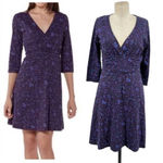 Patagonia Margot Faux Wrap Dress Purple Floral Paisley Size Medium Photo 1