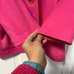 Ungaro sol donna Paris vintage bright pink blazer goldtone buttons size 12 Photo 4