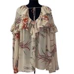 H&M Floral Print Low-cut Neckline Flow Chiffon
Top(Size Medium) Photo 1