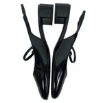 Mango Patent Leather Effect Slingback Mary Jane Pump Black Size 40 Photo 5