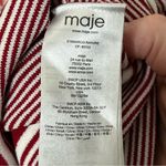 Maje Stripe Embroidered Top Women’s Size Large Red White Floral Heart Tee Photo 6