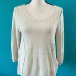 Lucky Brand  linen blend beige sweater in size medium Photo 0