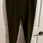 Talbots Hampshire Pleated Pants Trouser Olive Green Size 12 Photo 0