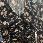 Free People Ruched V-neck Floral crop top black xs Photo 6