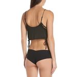 Free People  Blouson Brami Black‎ Satin Crop Top Women's XS Photo 4