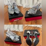 Touch of Nina  Silver Glitter Strappy Heels Size 11 Bridesmaid Prom Wedding New Photo 1