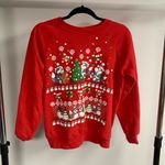 Hanes Vintage Ugly Christmas Puff Paint Kittens Sweater Size S Photo 0