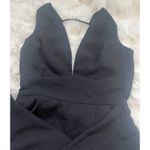 Lulus Black V Neck Wide Leg Jumpsuit Sz Small Photo 6