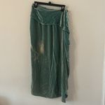 Ralph Lauren Vintage  Purple Label Light Blue Velvet Midi Skirt Size 8 Photo 1