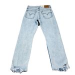 Levi's  Premium Wedgie Straight Jeans Size 26x26 Distressed Destroyed Ripped Blue Photo 2