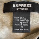 EXPRESS Black and Brown Silk Animal Print Sweater Tank Top Photo 3