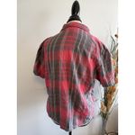 Pact  Red Flannel Pajama Shirt women's size Large 100%‎ Organic Cotton Photo 2