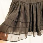 Black Shiny Kawaii Harujuku Shabby Chic Cottagecore Tiered Mini Skirt Skort Size XS Photo 4