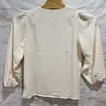 J.Crew Womens Ivory Top Size SM‎ Tall Puff sleeve satin Photo 4