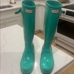 Hunter  Boots in Tiffany Blue turquoise mint RARE size 9 Photo 6