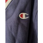 Champion Vintage Women’s  Blue Cropped Sweatshirt Red & White Trim Size XS Photo 2