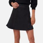 Anthropologie 1.STATE Black Side Zip Seamed Denim Skirt Size 28 Photo 0