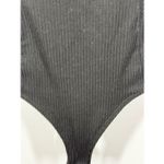 Iris  Women bodysuit black ribbed padded tank bodysuit size medium Photo 4