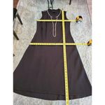 Ashley Stewart  Women's Black Linen V-Neck Sleeveless Knee Length Dress Size 12W Photo 9