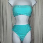 Vibrant Blue Bandeau Bikini Set with Cover Up 3 piece set Size M Photo 1