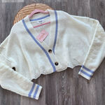 Missguided Nwt‎  preppy varsity cropped scalloped cardigan plus size 14 Photo 0