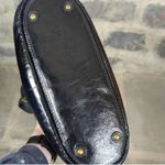 Coach BLACK PATENT LEATHER F0773-11500 RIBBON DETAIL EXCELLENT CONDITION Photo 3